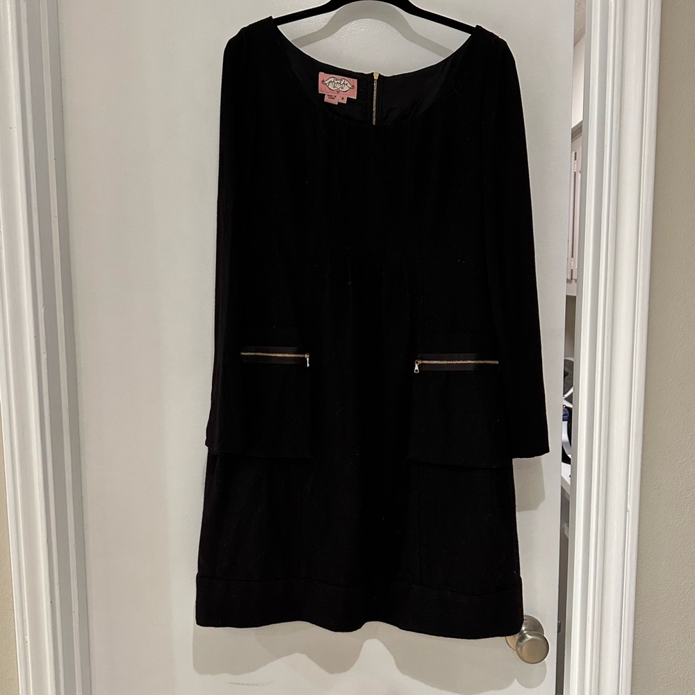 Black Dress with Zipper Accents